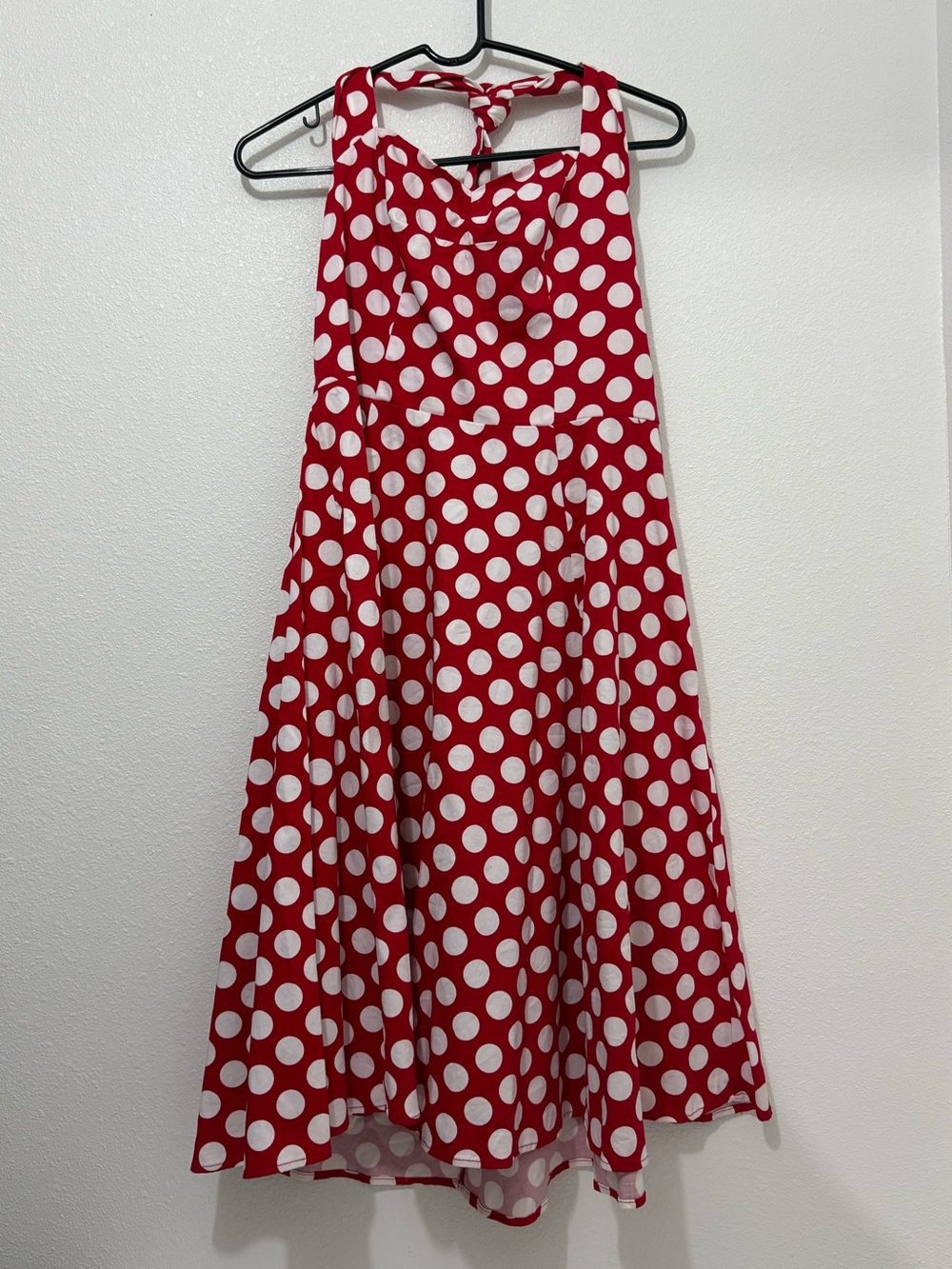 Anni Coco Red White Polka Dot Vintage Dress Strapless Dress 50s Theme  Size XL